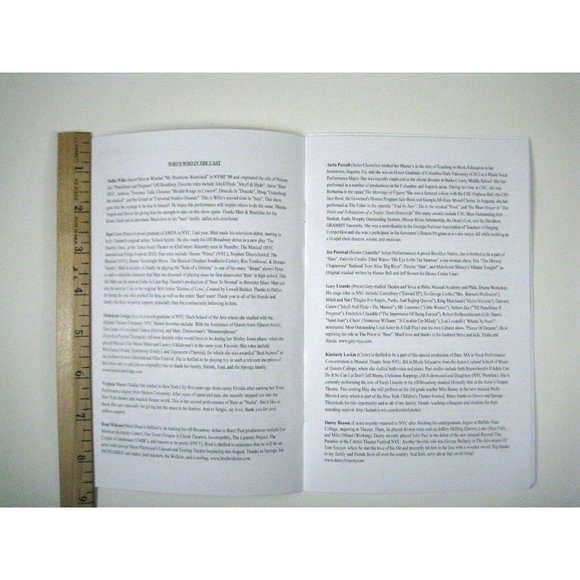 Bare Program 2013 York Theatre Off Broadway Hartmere Intrabartolo Devon Show - Picture 6 of 7